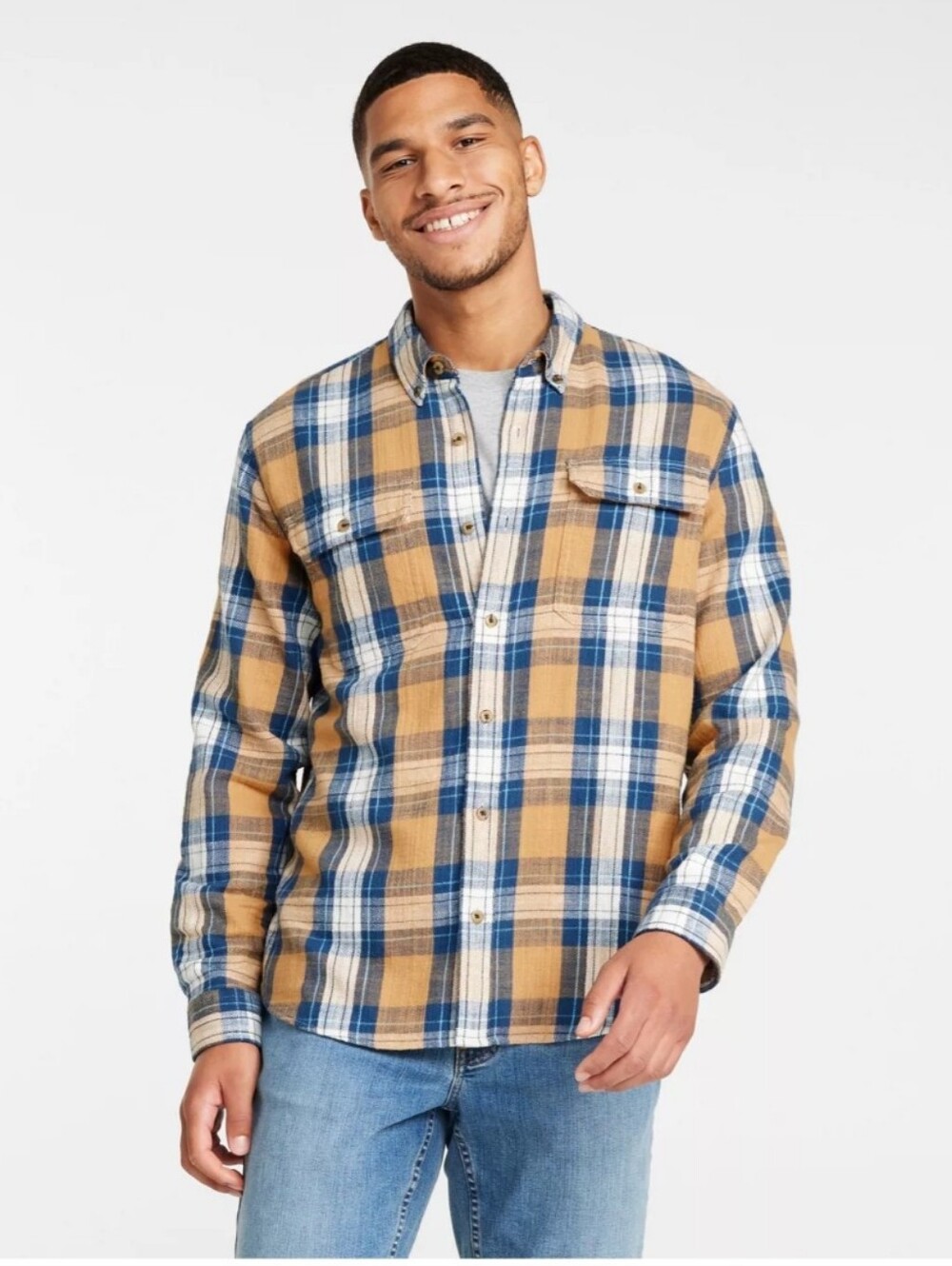 L.L. Bean Men's 1912 Field Flannel Shirt, Slightly Fitted Untucked Fit, Plaid